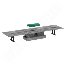 Hansgrohe uBox universal - Ensemble complet pour caniveaux de douche linéaires 1000, pour installation standard, inox 56026180