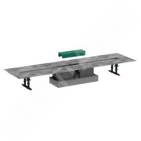 Hansgrohe uBox universal - Ensemble complet pour caniveaux de douche linéaires 1000, pour installation standard, inox 56026180