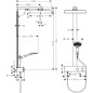 Hansgrohe Rainfinity - Set de douche avec thermostat, diamètre 36 cm, 3 jet, chrome 26853000 Hansgrohe Rainfinity - Set de douche avec thermostat, diamètre 36 cm, 3 jet, chrome 26853000