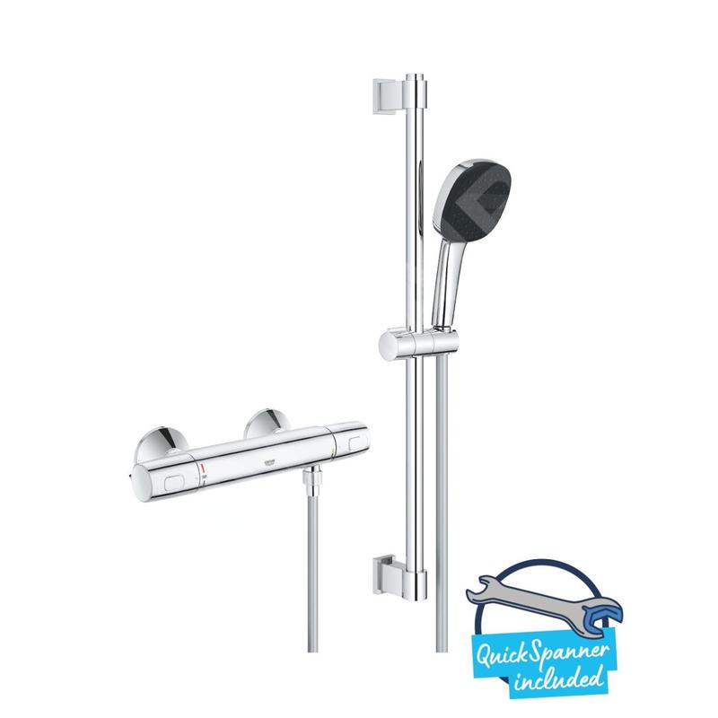 Grohe Precision Trend - Set de douche avec thermostat, 3 jets, chrome 34237003 Grohe Precision Trend - Set de douche avec thermostat, 3 jets, chrome 34237003