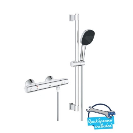 Grohe Precision Trend - Set de douche avec thermostat, 3 jets, chrome 34237003