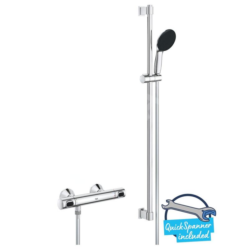 Grohe Precision Flow - Set de douche avec mitigeur thermostatique, chrome 34805001 Grohe Precision Flow - Set de douche avec mitigeur thermostatique, chrome 34805001