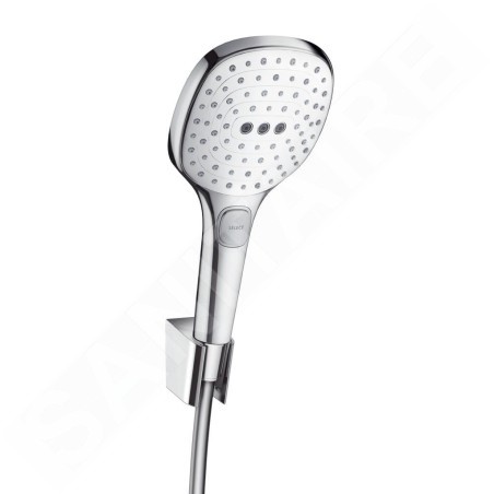 Hansgrohe Raindance Select E - Douche de tête 120, avec accessoires, 3 jets, blanc/chrome 26720400