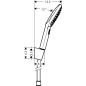 Hansgrohe Raindance Select E - Douche de tête 120, avec accessoires, 3 jets, blanc/chrome 26720400