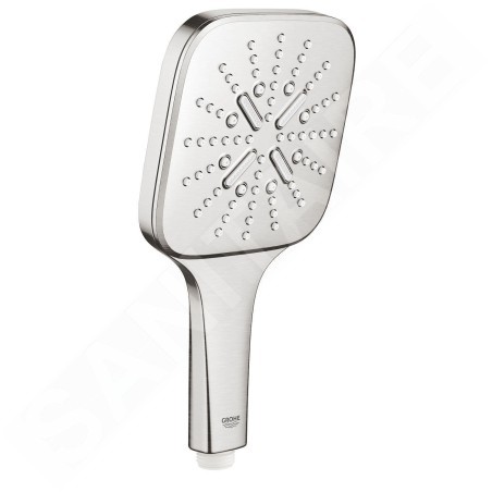 Grohe Rainshower SmartActive Cube - Pommeau de douche 130 9,5 l/min, 3 jets, supersteel 26582DC0