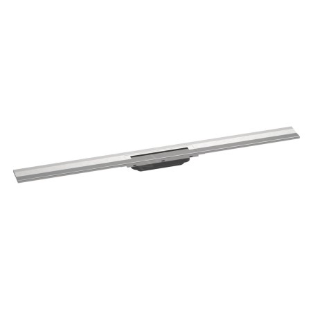 Hansgrohe RainDrain Flex - Caniveau de douche linéaire avec grille en inox 1000, installation contre le mur, découpable, inox