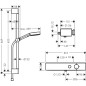 Hansgrohe Pulsify Select - Set de douche Relaxation avec thermostat, 3 jets, avec barre 650 mm, chrome 24260000 Hansgrohe Pulsify Select - Set de douche Relaxation avec thermostat, 3 jets, avec barre 650 mm, chrome 24260000