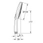 Grohe Rainshower SmartActive - Douche de tête 130 9,5 l/min, 3 jets, blanc lunaire 26574LS0