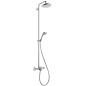 Hansgrohe Croma 220 - Set de douche Showerpipe avec thermostat, 220 mm, 1 jet, chrome 27223000