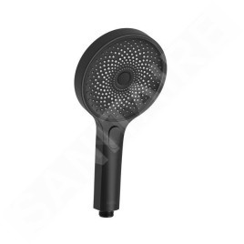 SANITINO - Set de douche avec thermostat et corps encastré hansgrohe, accessoires kielle, noir mat SANI21HKK402