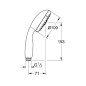 Grohe Vitalio Start - Pommeau de douche 100, 3 jets, chrome 26031000