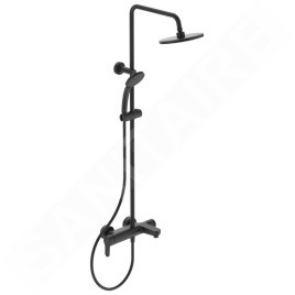Ideal Standard Cerafine O - Set de douche avec mitigeur, diamètre 200 mm, 1 jet, noir BC525XG