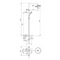 Ideal Standard Cerafine O - Set de douche avec mitigeur, diamètre 200 mm, 1 jet, noir BC525XG