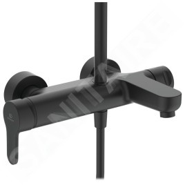 Ideal Standard Cerafine O - Set de douche avec mitigeur, diamètre 200 mm, 1 jet, noir BC525XG