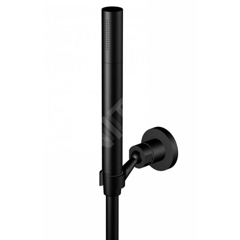 Steinberg 100 - Ensemble la pommeau de douche, support et flexible, noir mat 100 1650 S