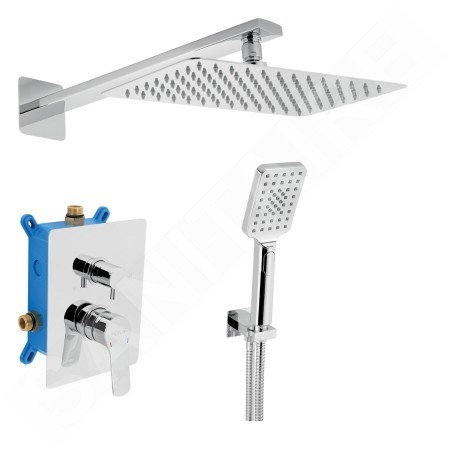 Novaservis Metalia 54 - Set de douche avec mitigeur encastré, corps d’encastrement, 30x20 cm, 3 jets, chrome SADA54051R,0
