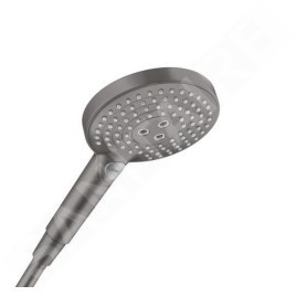 Hansgrohe Raindance Select S - Pommeau de douche 120, 3 jets, chrome noir brossé 26530340