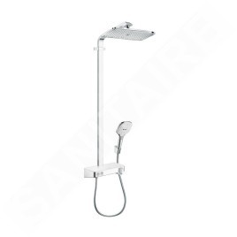 Hansgrohe Raindance Select E - Set de douche Showerpipe 360 avec thermostat ShowerTablet Select 300, blanc/ chrome 27288400