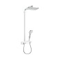 Hansgrohe Raindance Select E - Set de douche Showerpipe 360 avec thermostat ShowerTablet Select 300, blanc/ chrome 27288400