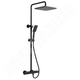 Sapho Douches - Set de douche avec thermostat, 2 jets, noir mat KJ639