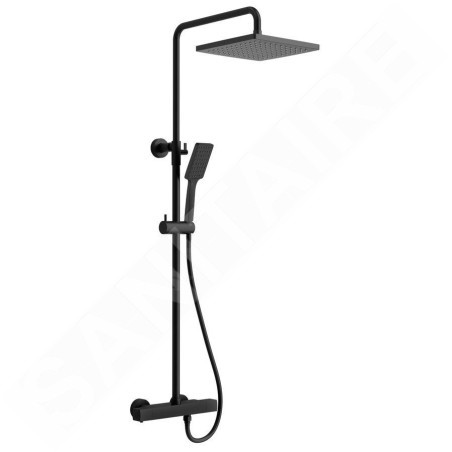 Sapho Douches - Set de douche avec thermostat, 2 jets, noir mat KJ639