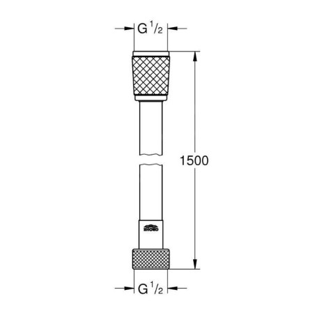 Grohe Flexibles - Flexible de douche, 150 cm, noir mat 287412432