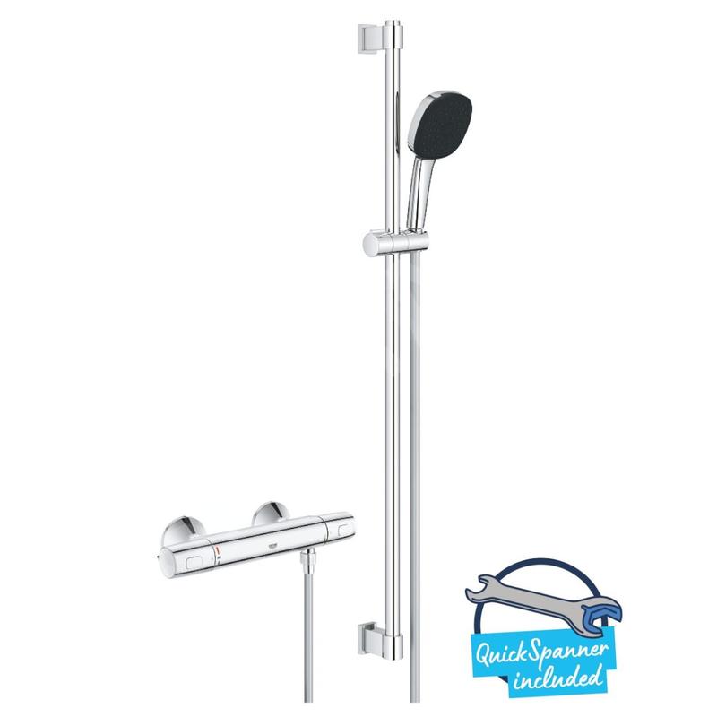 Grohe Precision Trend - Set de douche avec thermostat, 3 jets, chrome 34855003 Grohe Precision Trend - Set de douche avec thermostat, 3 jets, chrome 34855003
