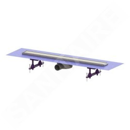 Kessel Linearis Compact - Caniveau de douche 75 cm, avec grille, acier inoxydable 45600.63M