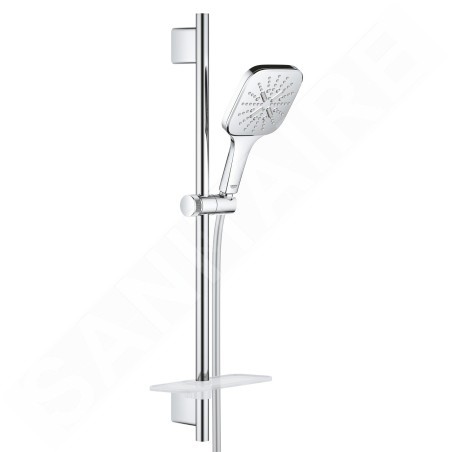 Grohe Rainshower SmartActive Cube - Set de douche de tête 130, 3 jets, barre 600 mm et flexible, chrome 26583000
