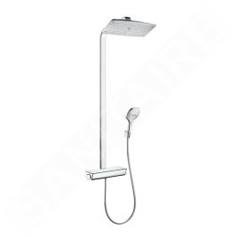 Hansgrohe Raindance Select E - Set de douche Showerpipe 360 avec thermostat, EcoSmart 9 l/min, chrome 27286000