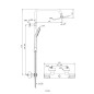 Ideal Standard CeraTherm - Colonne de douche T100 avec thermostat, 200 mm, 3 jets, chrome A7240AA
