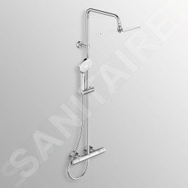 Ideal Standard CeraTherm - Colonne de douche T100 avec thermostat, 200 mm, 3 jets, chrome A7240AA
