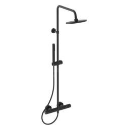 Ideal Standard CeraTherm - Set de douche avec thermostat, diamètre 20 cm, noir soyeux A7586XG