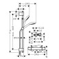Hansgrohe Croma Select S - Set de douche avec thermostat Ecostat, 2 jets, chrome 27833400 Hansgrohe Croma Select S - Set de douche avec thermostat Ecostat, 2 jets, chrome 27833400