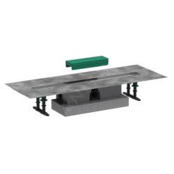 Hansgrohe uBox universal - Ensemble complet pour caniveaux de douche linéaires 700, pour installation standard, inox 56023180