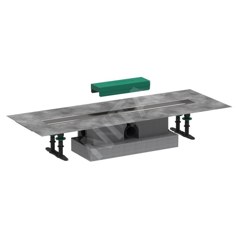 Hansgrohe uBox universal - Ensemble complet pour caniveaux de douche linéaires 700, pour installation standard, inox 56023180