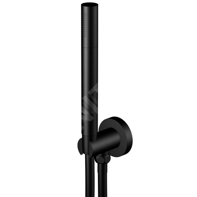Steinberg 100 - Ensemble la pommeau de douche, support et flexible, noir mat 100 1670 S