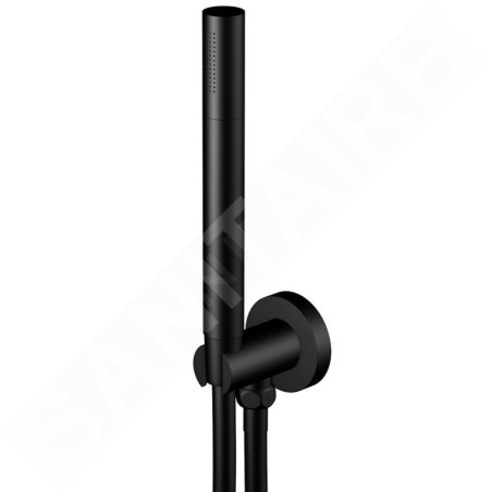 Steinberg 100 - Ensemble la pommeau de douche, support et flexible, noir mat 100 1670 S