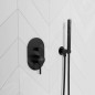 Steinberg 100 - Ensemble la pommeau de douche, support et flexible, noir mat 100 1670 S