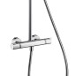 Hansgrohe Croma 220 - Set de douche Showerpipe avec thermostat, 220 mm, 1 jet, chrome 27185000