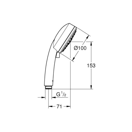 Grohe Tempesta Cosmopolitan - Douchette, 3 jets, chrome 27572002