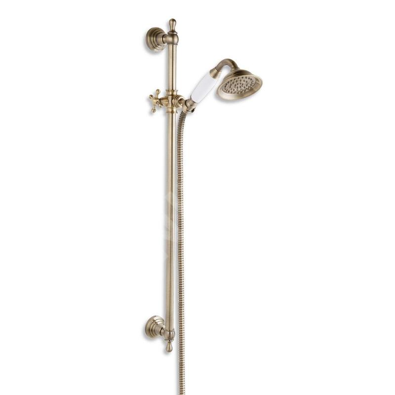 Novaservis Sets de douche - Colonne de douche Retro avec tube, douche à main, flexible et support, bronze KITRETRO,46