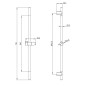 kielle Accessoires - Barre de douche 700 mm, noir mat 20301004