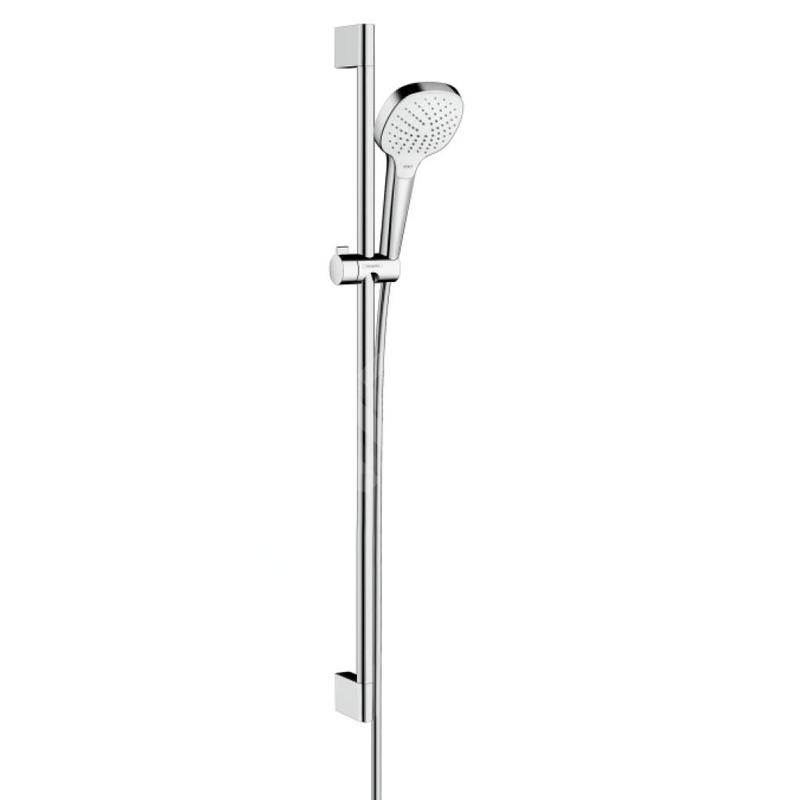 Hansgrohe Croma Select E - Set de douche Vario EcoSmart 9l/min 0,90m, blanc/chrome 26593400