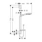 Hansgrohe Raindance Select S - Set de douche 120, 3 jets, EcoSmart 9 l/min, chrome 26632000