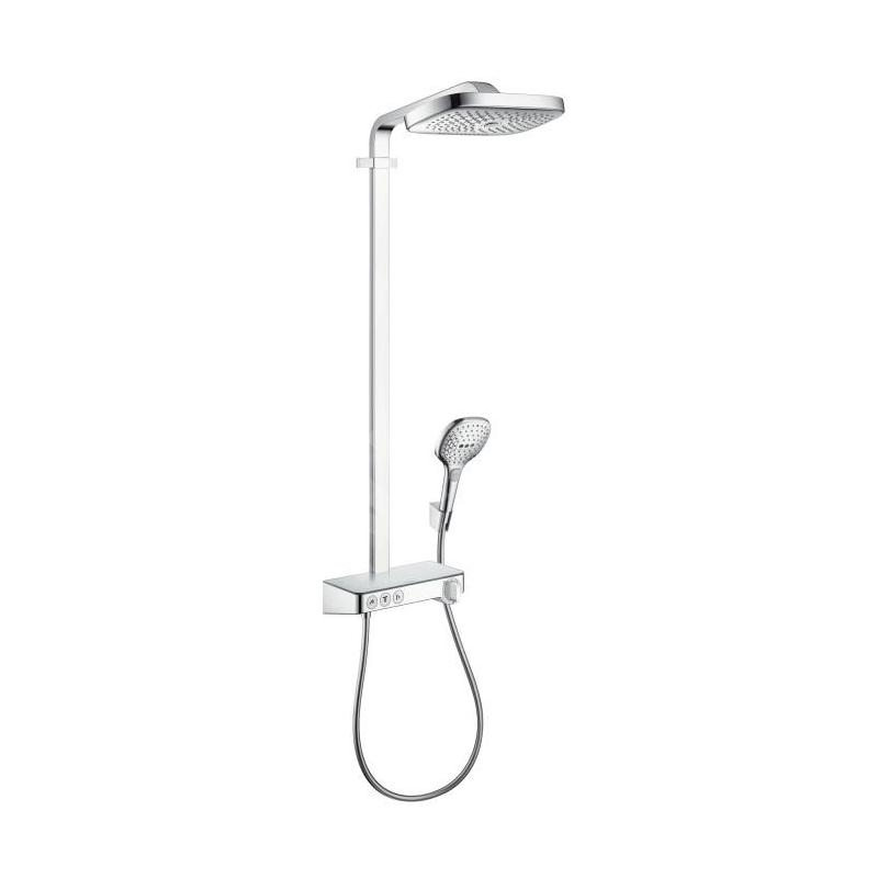 Hansgrohe Raindance Select E - Set de douche Showerpipe 300 avec thermostat ShowerTablet Select, 3 jets, chrome 27127000