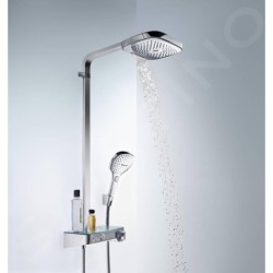 Hansgrohe Raindance Select E - Set de douche Showerpipe 300 avec thermostat ShowerTablet Select, 3 jets, chrome 27127000