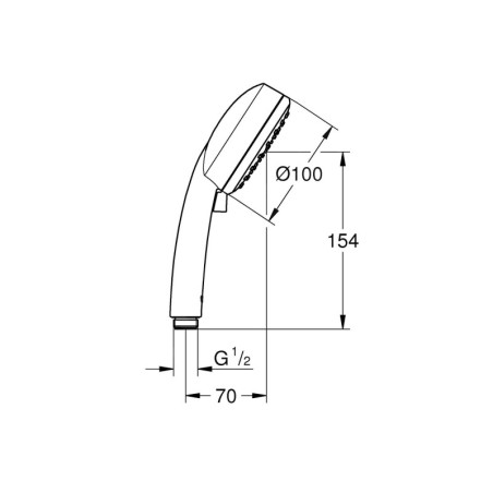 Grohe Tempesta Cosmopolitan - Douchette, 2 jets, chrome 27571002