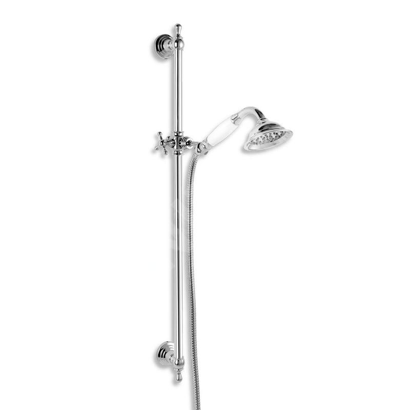 Novaservis Sets de douche - Colonne de douche Retro avec barre, douche à main, flexible et support, chrome KITRETRO,0