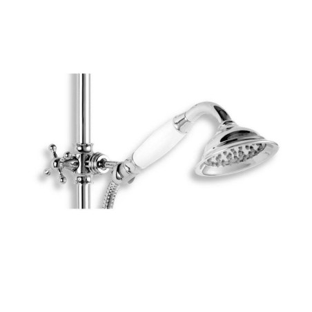 Novaservis Sets de douche - Colonne de douche Retro avec barre, douche à main, flexible et support, chrome KITRETRO,0